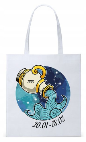 Znaki Zodiaku Prezent Torba Biała Eco Shopper