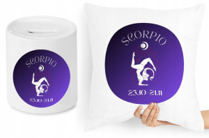Znaki Zodiaku Zestaw Poduszka + Skarbonka Prezent