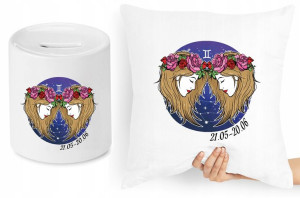 Znaki Zodiaku Zestaw Poduszka + Skarbonka Prezent