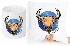 Znaki Zodiaku Zestaw Poduszka + Skarbonka Prezent