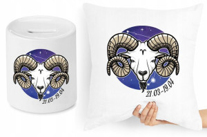 Znaki Zodiaku Zestaw Poduszka + Skarbonka Prezent
