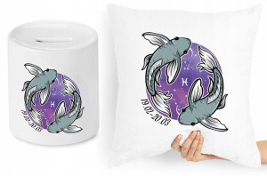 Znaki Zodiaku Zestaw Poduszka + Skarbonka Prezent