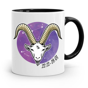 Znaki Zodiaku Zodiakara Kubek Czarny Koziorożec