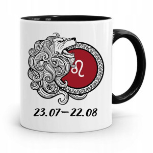 Znaki Zodiaku Zodiakara Kubek Czarny Lew