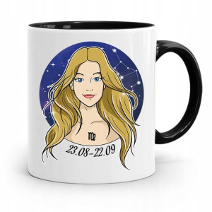 Znaki Zodiaku Zodiakara Kubek Czarny Panna
