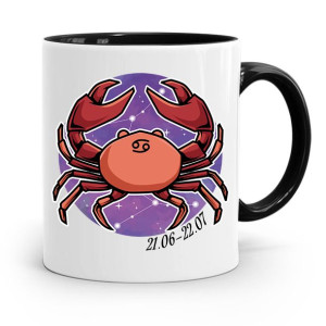 Znaki Zodiaku Zodiakara Kubek Czarny Rak