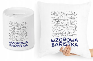 Dla Baristy Zestaw Poduszka + Skarbonka Prezent