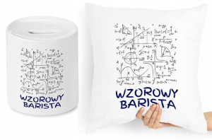 Dla Baristy Zestaw Poduszka + Skarbonka Prezent