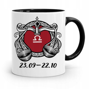 Znaki Zodiaku Zodiakara Kubek Czarny Waga