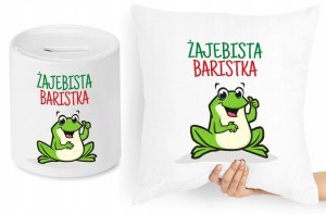 Dla Baristy Zestaw Poduszka + Skarbonka Prezent