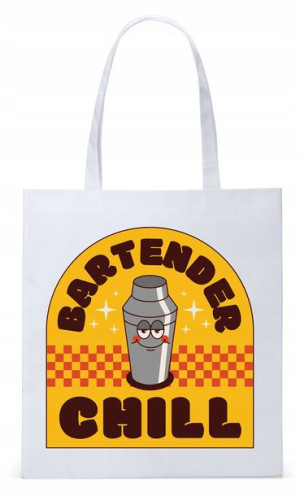 Dla Barmana Bartender Torba Eco Biała Shopper