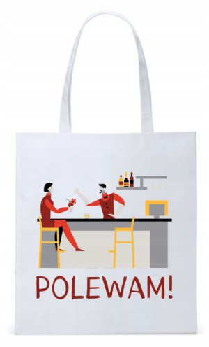 Dla Barmana Bartender Torba Eco Biała Shopper