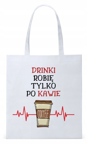 Dla Barmana Bartender Torba Eco Biała Shopper