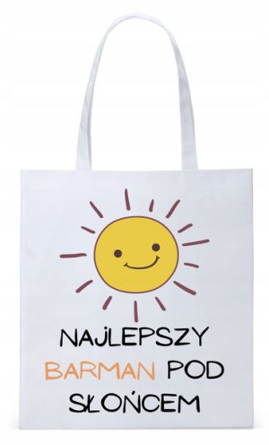 Dla Barmana Bartender Torba Eco Biała Shopper