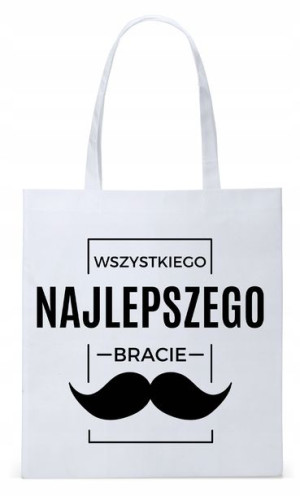 Dla Brata Na Prezent Torba Eco Biała Shopper