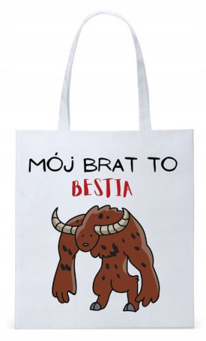 Dla Brata Na Prezent Torba Eco Biała Shopper