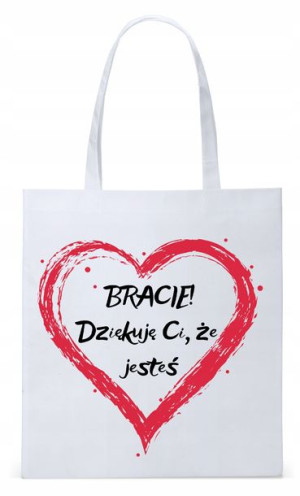 Dla Brata Na Prezent Torba Eco Biała Shopper