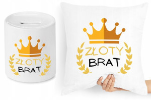 Dla Brata Zestaw Poduszka + Skarbonka Prezent