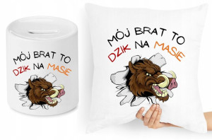 Dla Brata Zestaw Poduszka + Skarbonka Prezent