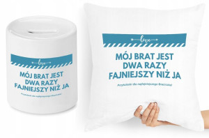 Dla Brata Zestaw Poduszka + Skarbonka Prezent