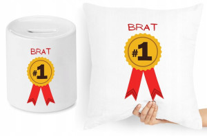 Dla Brata Zestaw Poduszka + Skarbonka Prezent