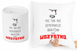 Dla Brata Zestaw Poduszka + Skarbonka Prezent