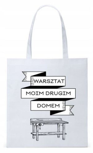 Dla Budowlańca Prezent Torba Eco Biała Shopper