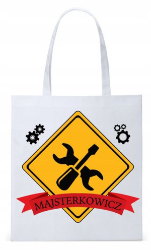 Dla Budowlańca Prezent Torba Eco Biała Shopper