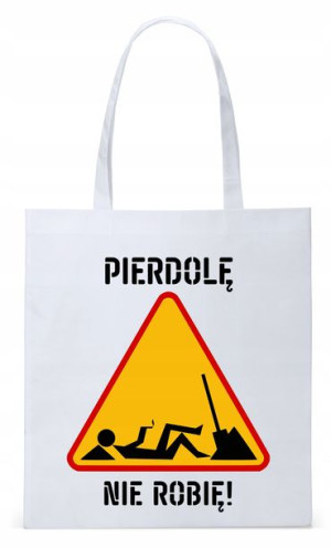 Dla Budowlańca Prezent Torba Eco Biała Shopper