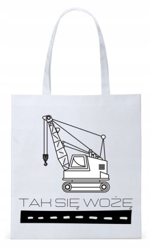 Dla Budowlańca Prezent Torba Eco Biała Shopper