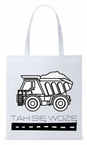 Dla Budowlańca Prezent Torba Eco Biała Shopper