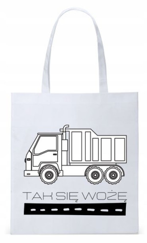 Dla Budowlańca Prezent Torba Eco Biała Shopper