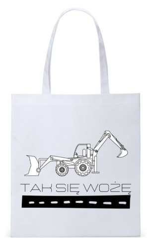 Dla Budowlańca Prezent Torba Eco Biała Shopper