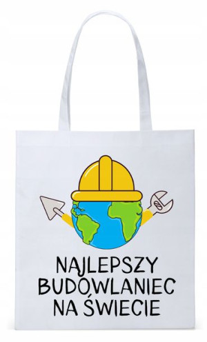 Dla Budowlańca Prezent Torba Eco Biała Shopper