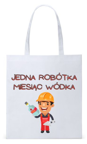 Dla Budowlańca Prezent Torba Eco Biała Shopper