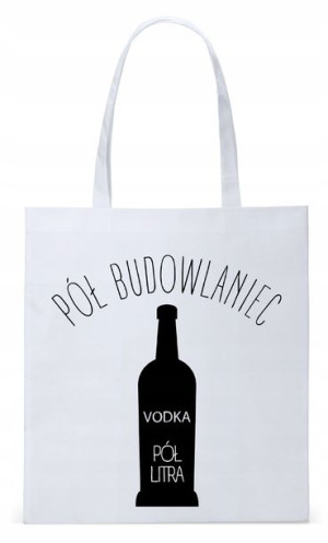 Dla Budowlańca Prezent Torba Eco Biała Shopper