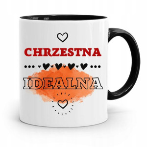 Dla Chrzestnego Chrzestnej Kubek Czarny Na Prezent
