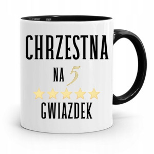 Dla Chrzestnego Chrzestnej Kubek Czarny Na Prezent