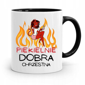 Dla Chrzestnego Chrzestnej Kubek Czarny Na Prezent