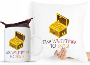 Zestaw Poduszka + Kubek Walentynki Dla Dziewczyny