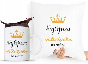 Zestaw Poduszka + Kubek Walentynki Dla Dziewczyny