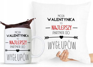 Zestaw Poduszka + Kubek Walentynki Dla Dziewczyny