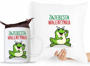 Zestaw Poduszka + Kubek Walentynki Dla Dziewczyny