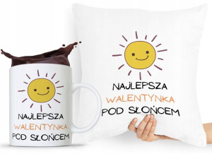 Zestaw Poduszka + Kubek Walentynki Dla Dziewczyny