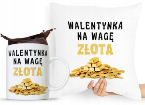 Zestaw Poduszka + Kubek Walentynki Dla Dziewczyny