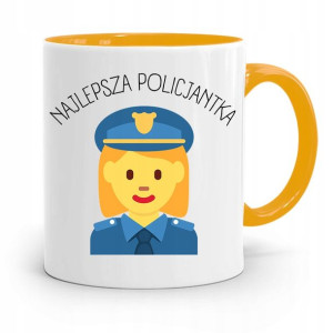 Kubek Żólty Dla Najlepszego Policjanta Policjantki