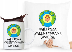 Zestaw Poduszka + Kubek Walentynki Dla Dziewczyny