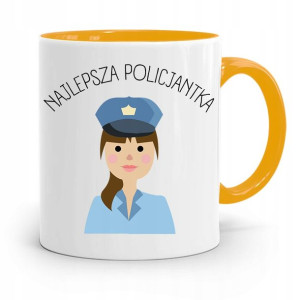 Kubek Żólty Dla Najlepszego Policjanta Policjantki