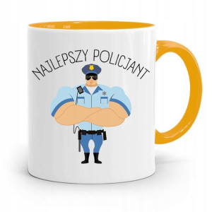 Kubek Żólty Dla Najlepszego Policjanta Policjantki