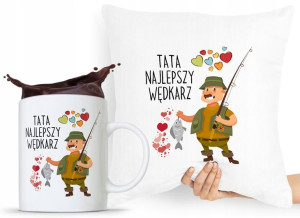 Zestaw Poduszka + Kubek Wędkarza Rybaka Prezent